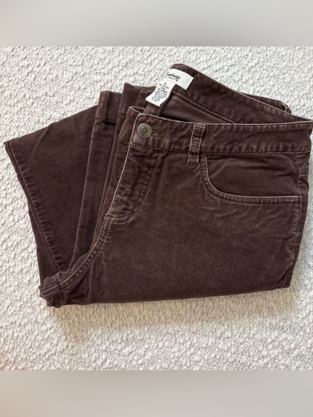 Cambridge Dry Goods Corduroy Women’s Pants Boot Cut Brown Size 8 Casual